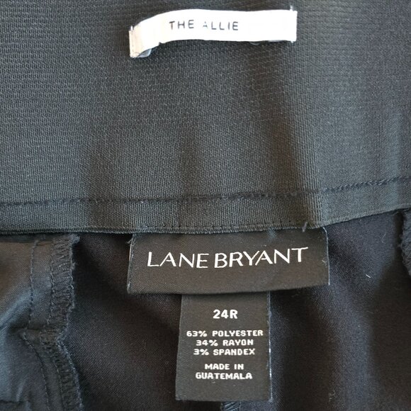 Lane Bryant The Allie Wide Leg Pants Tailored Stretch Womens Size 24R - Black - Picture 5 of 14